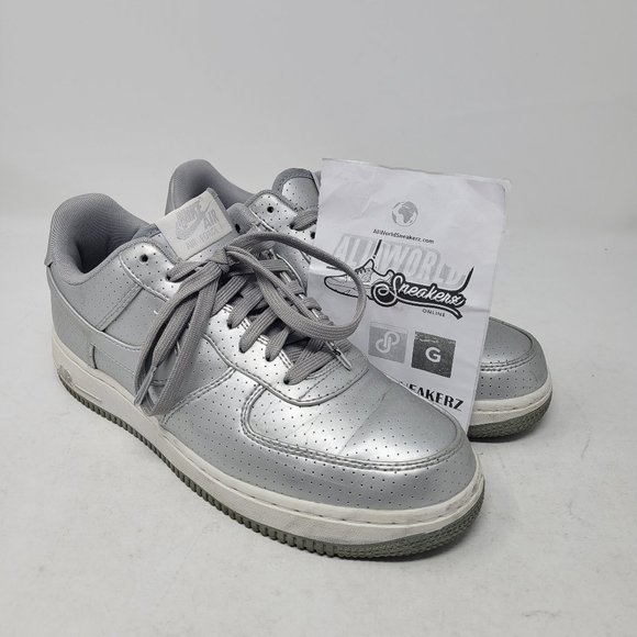 Nike Other - Nike Air Force 1 Low '07 LV8 Metallic Silver Perforated 718152-013 AF1 Olympic